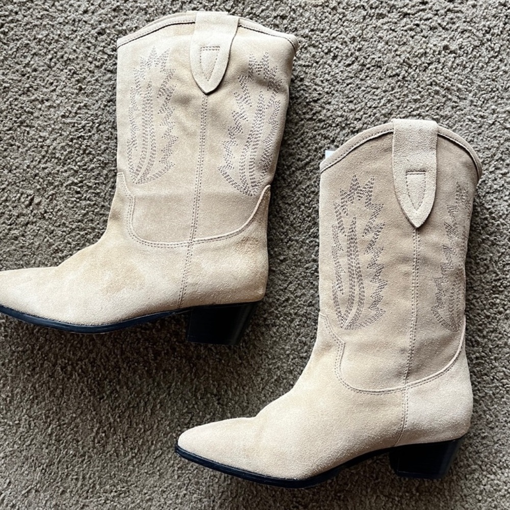 Isabel Marant suede Duerto leather western Boots US9 EUE41 - Picture 6 of 10